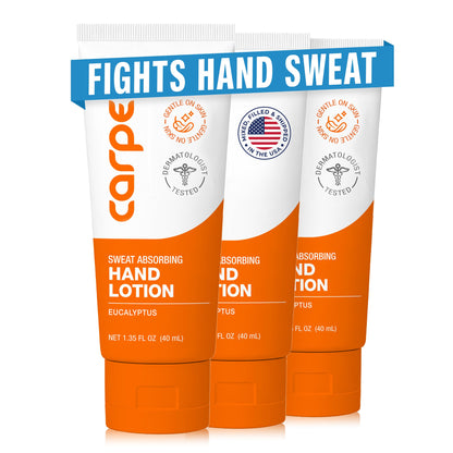 Carpe Sweat Absorbing Hand Lotion, Eucalyptus - Fights Hand Sweat