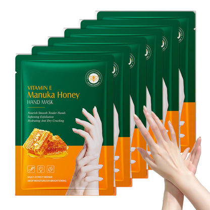 6 Pairs Hand Masks Moisturizing Gloves, Hydrating Hand Mask Moisturizer Gloves Care for Dry Cracked Hands, Smooth Long Lasting Soft Firming Hand Mask Gift Set for Men Women（A)