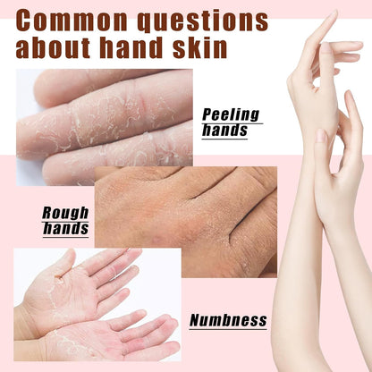 6 Pairs Hand Mask for Dry Cracked Hands,Nourishing Moisturizing Gloves,Hands Moisturizer for Deep Moisturizing,Silky Smooth Moisturizing Gloves,Hand Care Mask Set(A)