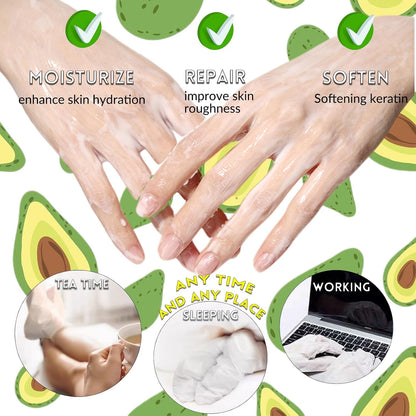 Elitzia Hand & Foot Mask Avocado & Honey Almond 10 Packs Moisturizing