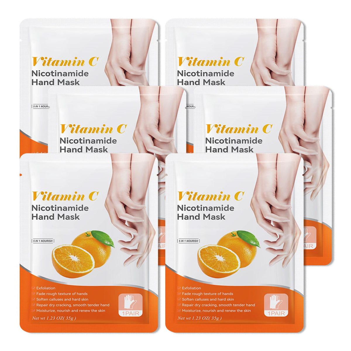 6PCS Hydrating Hand Mask Gifts Set,Intensive Cute Hand Masks for Dry Cracked Hands,Gentle Long Lasting Hand Masks Moisturizing Gloves for Soft and Smooth Touch Hands
