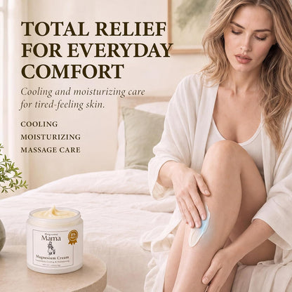 Mama-Bear Nerve Cream: Magnesium Lotion for Pain Relief with Arnica and MSM for Women and Men on Muscles Joints Feet Hands Legs - Fast Absorbing Non-Greasy 4 Oz