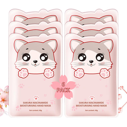 Hand Masks Moisturizing Gloves,12 Pairs Hydrating Hand Peel Masks Gift Set for Dry Cracked Hands Care,Long-lasting and Non-greasy Hand Moisturizer Gloves for Women