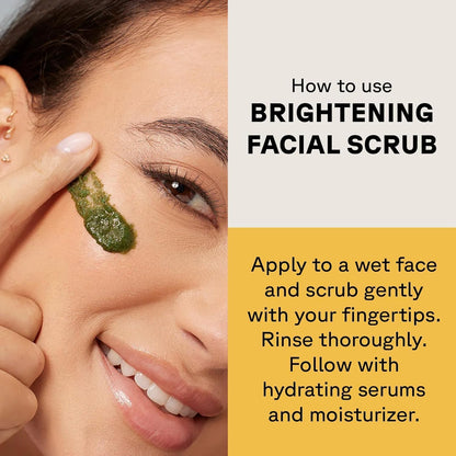 Acure Brightening Facial Scrub - Exfoliating Face Wash - 4 fl oz