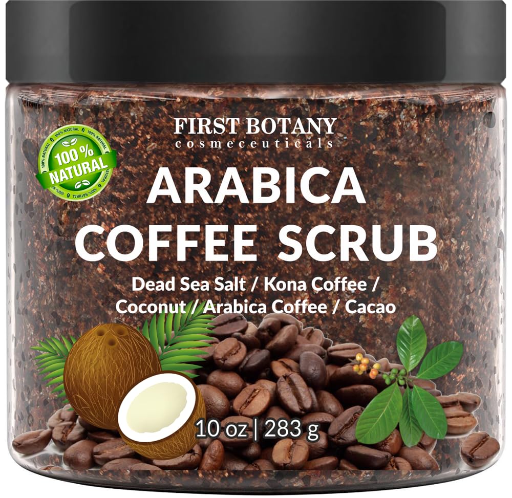 First Botany Body Scrub - Natural Exfoliating Salt Scrub & Body and Face Souffle helps with Moisturizing Skin, Acne, Cellulite, Dead Skin Scars, Wrinkles (Himalayan Salt)