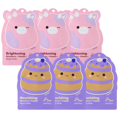 TONYMOLY x Squishmallows Face, Hand & Foot Mask Self Care Gift Set, 5-Piece