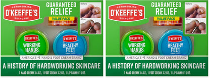 O'Keeffe's Giftbox, Lip Repair with Cherry, Working Hands, Healthy Feet