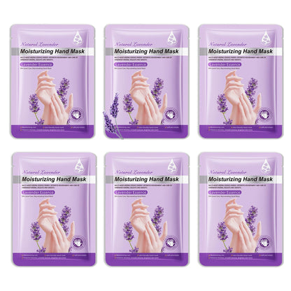 6 Pairs Hand Mask for Dry Cracked Hands,Nourishing Moisturizing Gloves,Hands Moisturizer for Deep Moisturizing,Silky Smooth Moisturizing Gloves,Hand Care Mask Set(A)