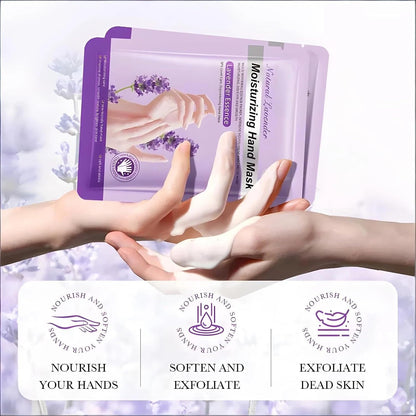 30 Pairs of Hand Masks Moisturizing Glove, Hydrating Hand Masks for Dry Peeling Hands, Exfoliating Collagen Gloves for Smooth Hands (Lavender)