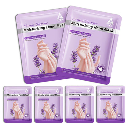 Hand Masks, 6 Pairs Hydrating Exfoliating Hand Peeling Mask, Smooth Hand Masks Moisturizing Gloves Overnight for Dry, Rough, Cracked Hands, Hand Skin Moisturizer Glove for Women Men（A