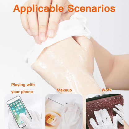 3 Pairs Moisturizing Hand Mask with Avocado and Shea Butter Oil effectively soothes and repairs dry, rough hands. Natural plant-based gloves suitable for both men and women.