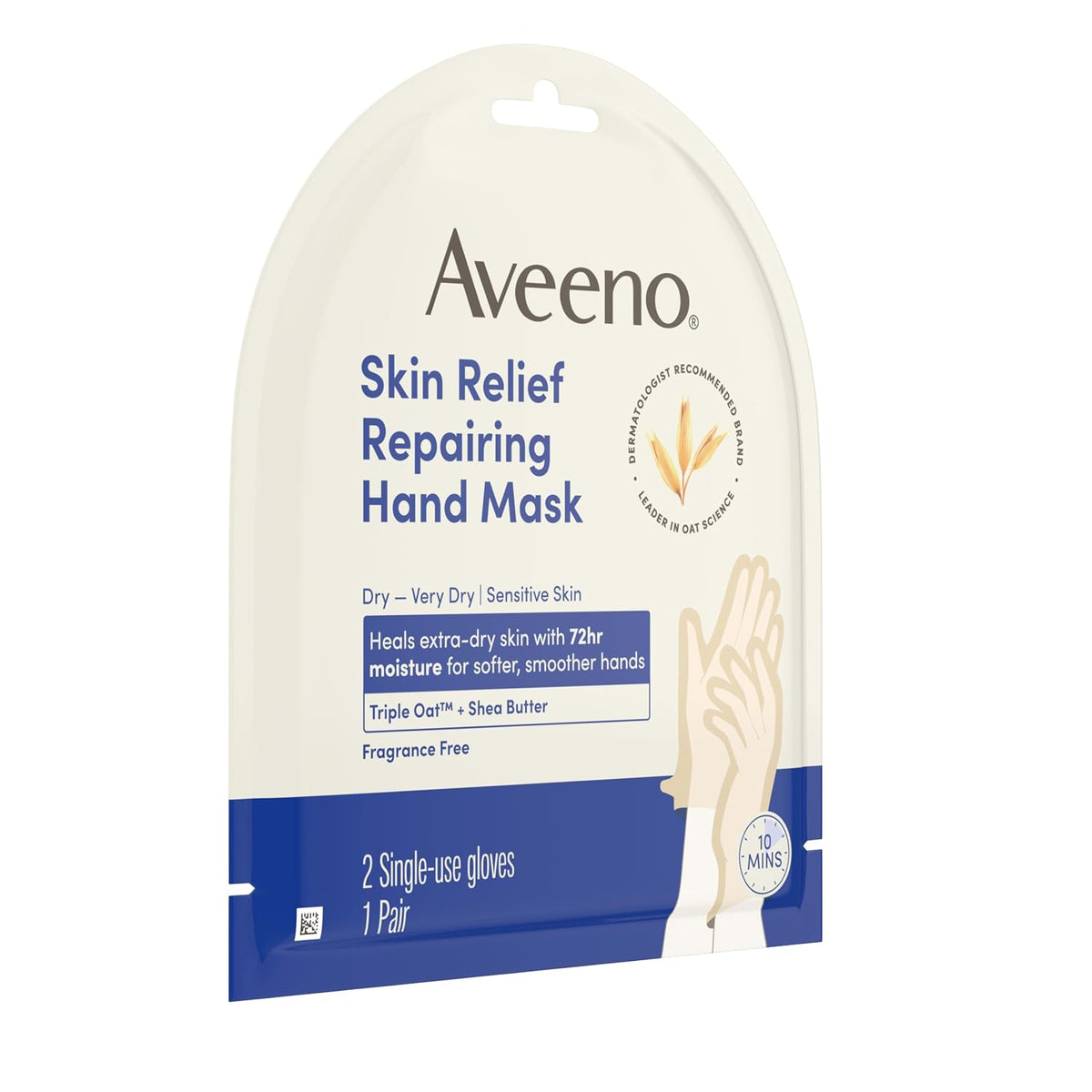 Aveeno Skin Relief Repairing Hand Mask, Fragrance-Free, 1 Pair