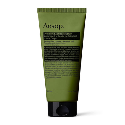 Aesop Geranium Leaf Body Scrub, Exfoliating Body Polish, Smooth Skin, 6.2oz