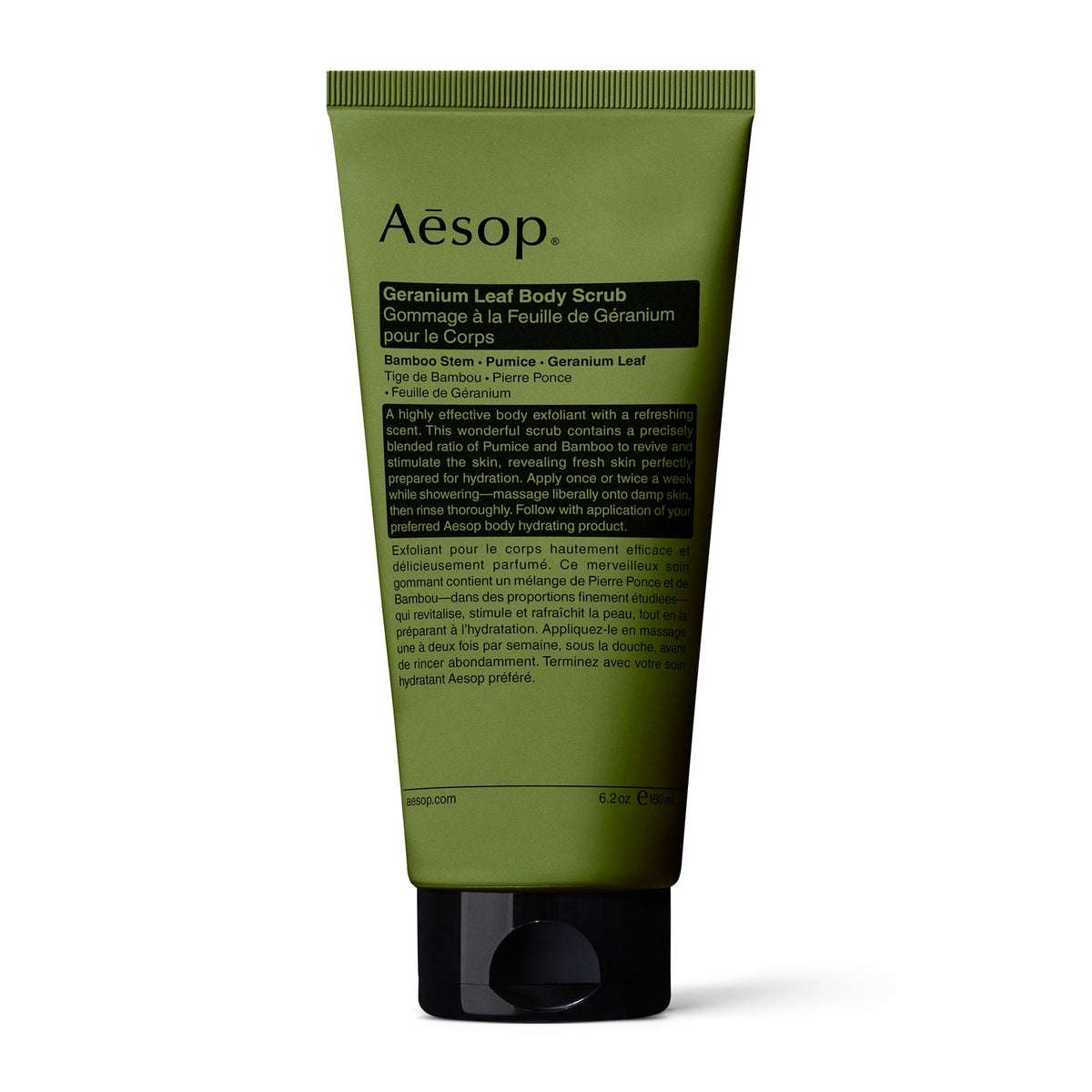 Aesop Geranium Leaf Body Scrub, Exfoliating Body Polish, Smooth Skin, 6.2oz