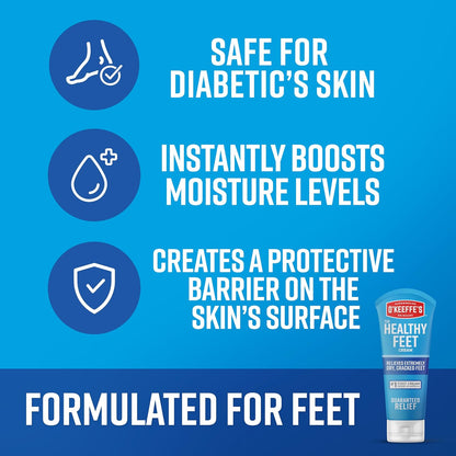 OKeeffes Healthy Feet Cream, For Extremely Dry Feet, 3 oz Travel Tube