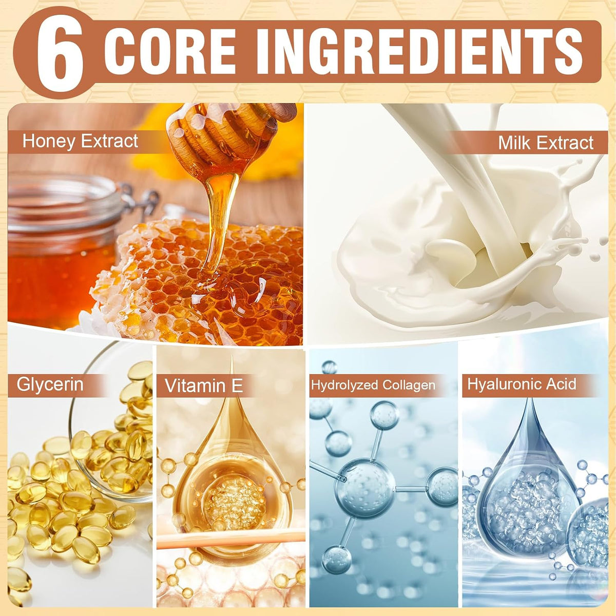 TEAWOO Hydrating Hand and Foot Mask with Honey & Milk, Vitamin E