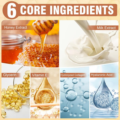 TEAWOO Hydrating Hand and Foot Mask with Honey & Milk, Vitamin E