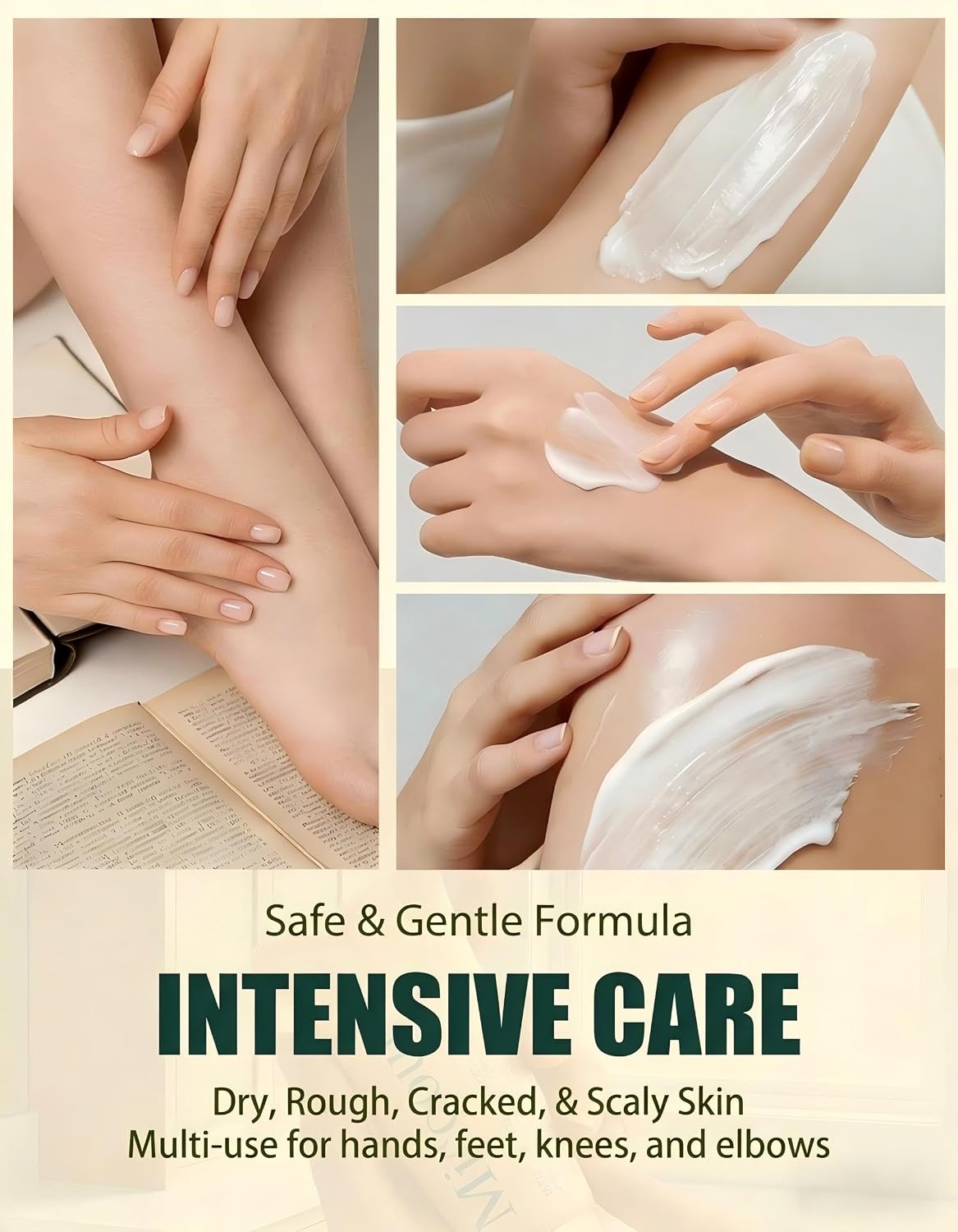 25% Urea Hand Cream for Dry Cracked Heels, Hands & Feet, 2.12 oz