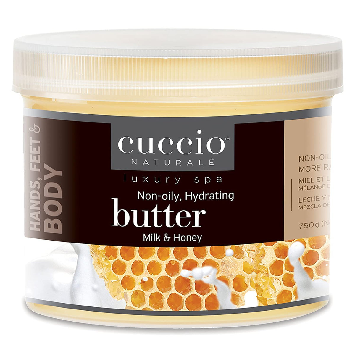 Cuccio Hand, Body & Foot Lotion – Milk & Honey Butter Blend – Ultra-Hydrating, Non-Greasy Moisturizer for Silky Smooth Skin – 8 oz