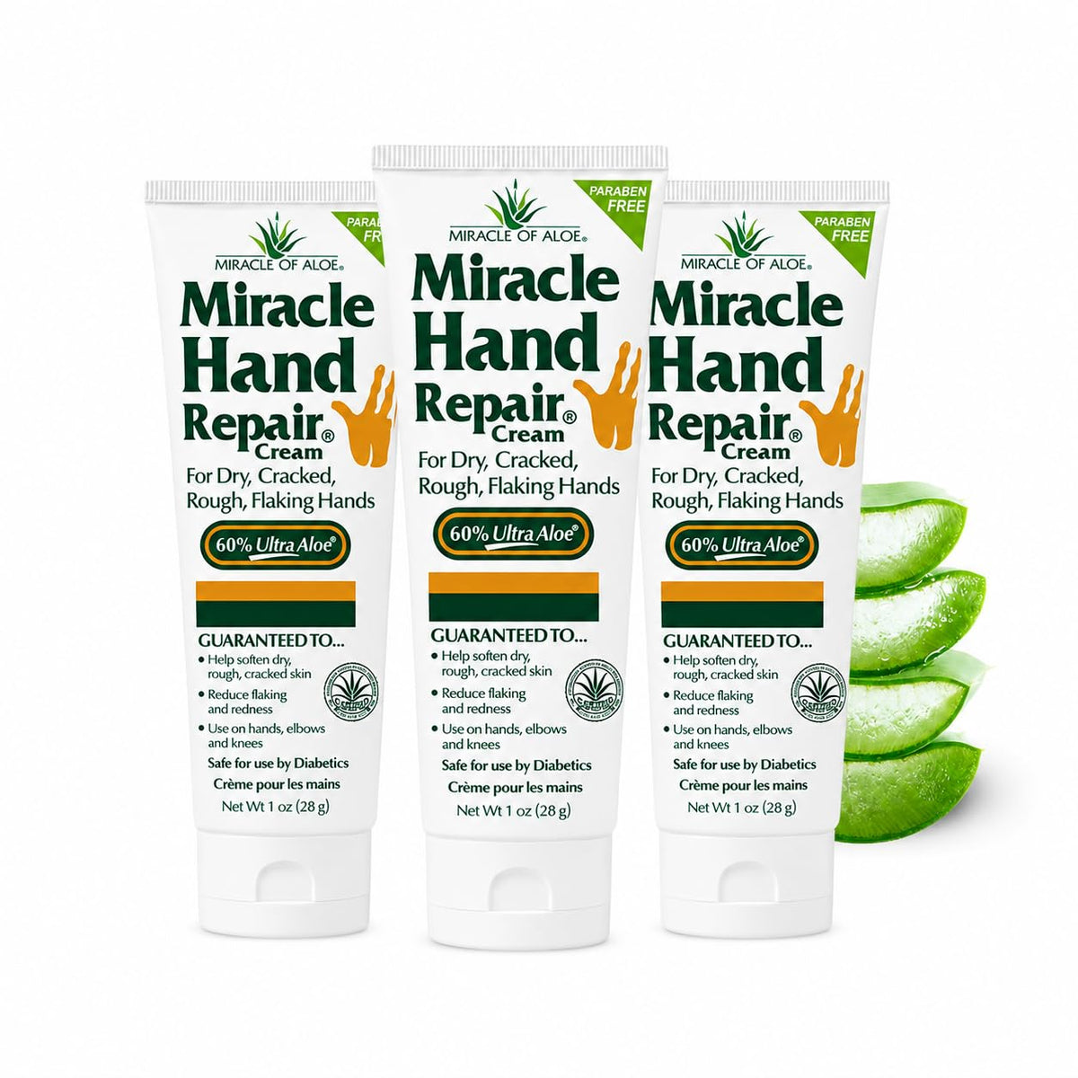Miracle Hand Repair Cream, Hand Cream For Dry Cracked Hands, 1 Oz, 3 Pack
