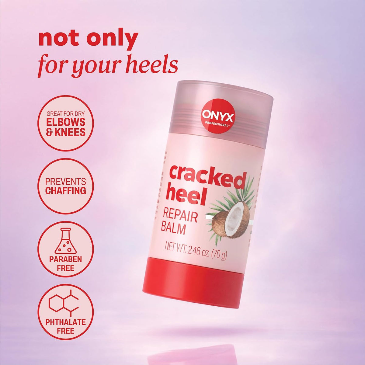 Onyx Professional Cracked Heel Treatment, Repairs Dry Heels, Coconut, 1 pk