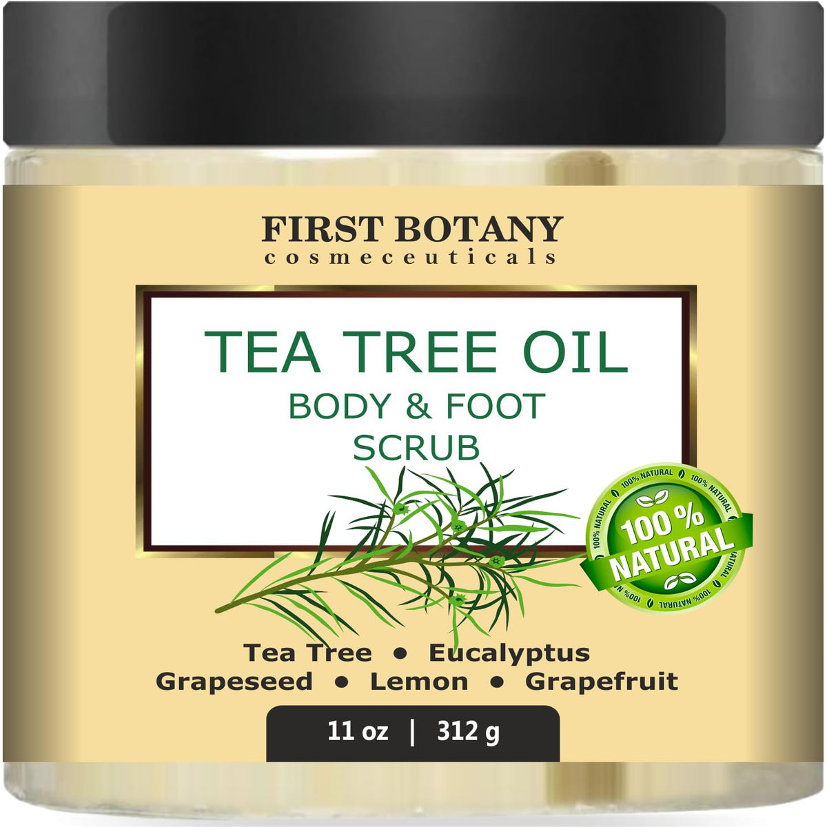 First Botany Body Scrub - Natural Exfoliating Salt Scrub & Body and Face Souffle helps with Moisturizing Skin, Acne, Cellulite, Dead Skin Scars, Wrinkles (Himalayan Salt)