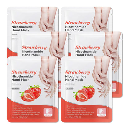 6PCS Hydrating Hand Mask Gifts Set,Intensive Cute Hand Masks for Dry Cracked Hands,Gentle Long Lasting Hand Masks Moisturizing Gloves for Soft and Smooth Touch Hands