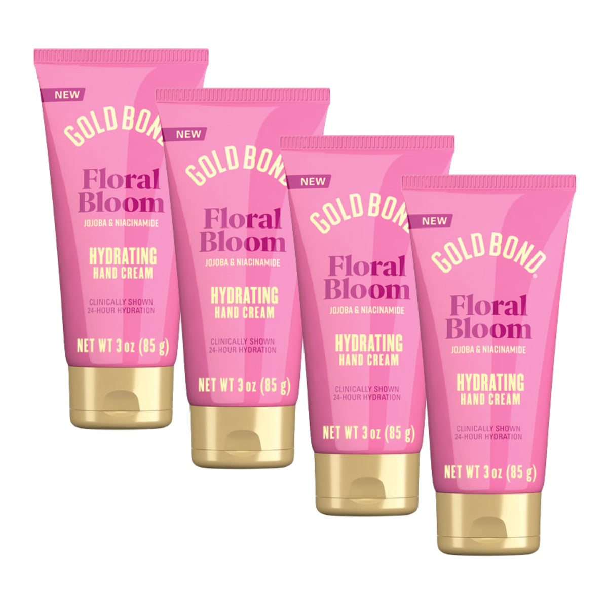 Gold Bond Citrus Pop Glowing Hand Cream Set, Citrus Pop Scent, 3 oz, 4 pk