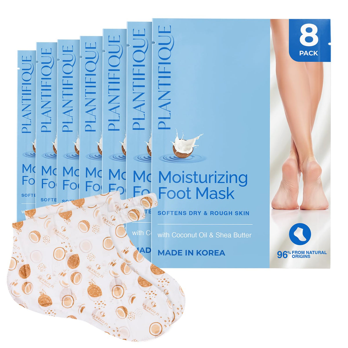 PLANTIFIQUE Korean Hand Mask Moisturizing Gloves, 4 Pairs & Box