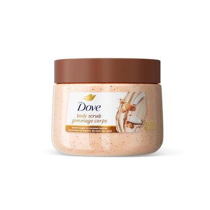 Dove Brown Sugar and Coconut Butter Body Scrub Exfoliates and Deeply 15 oz
