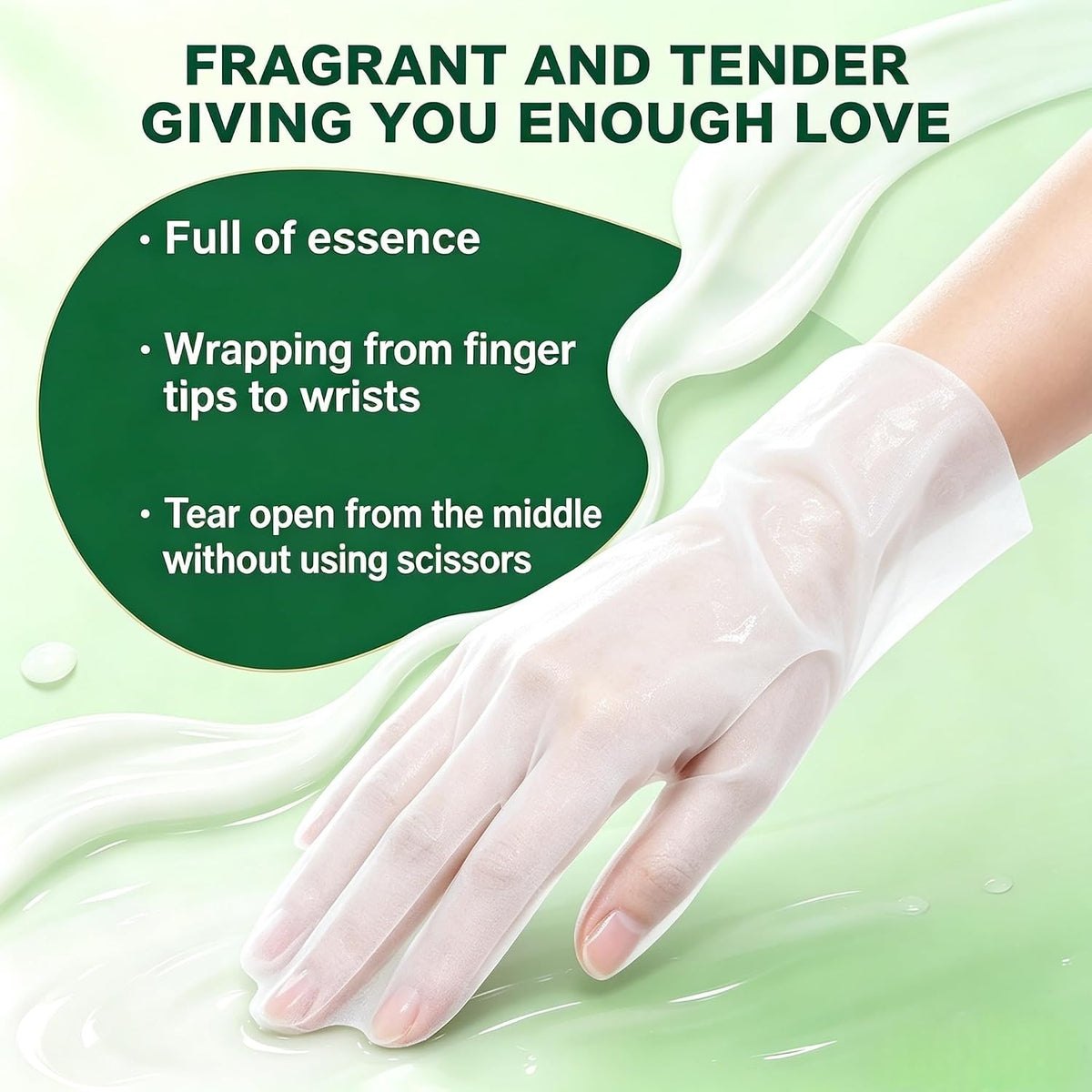 SULADEC Moisturizing Hand Mask with Shea Butter and Goat Milk, Hydrating Hand Masks for Dry Cracked Hands, Dry Skin Moisturizer for Soft and Smooth Touch Hands - Men Women - 5 Pairs