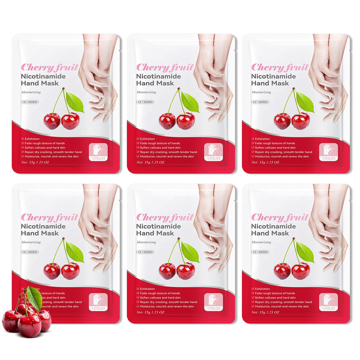 Hydrating Hand Masks, 6PCS Hand Mask Moisturizing Gloves for Men Women, Smooth Long Lasting Soft Exfoliating Hand Peeling Spa Mask Moisturizer Beauty Gift Set for Dry Cracked Rough Dull Hands（A)