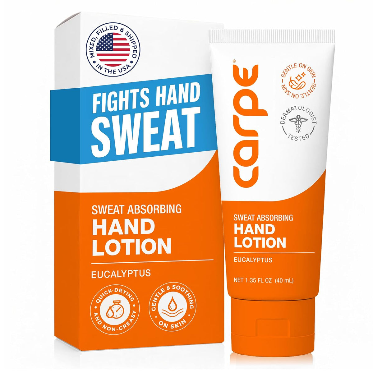 Carpe Sweat Absorbing Hand Lotion, Eucalyptus - Fights Hand Sweat