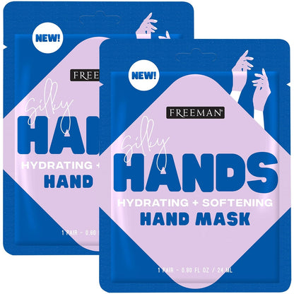 Freeman Silky Hands Hand Mask 2-Pack, Moisturizing Gloves with Coconut Oil