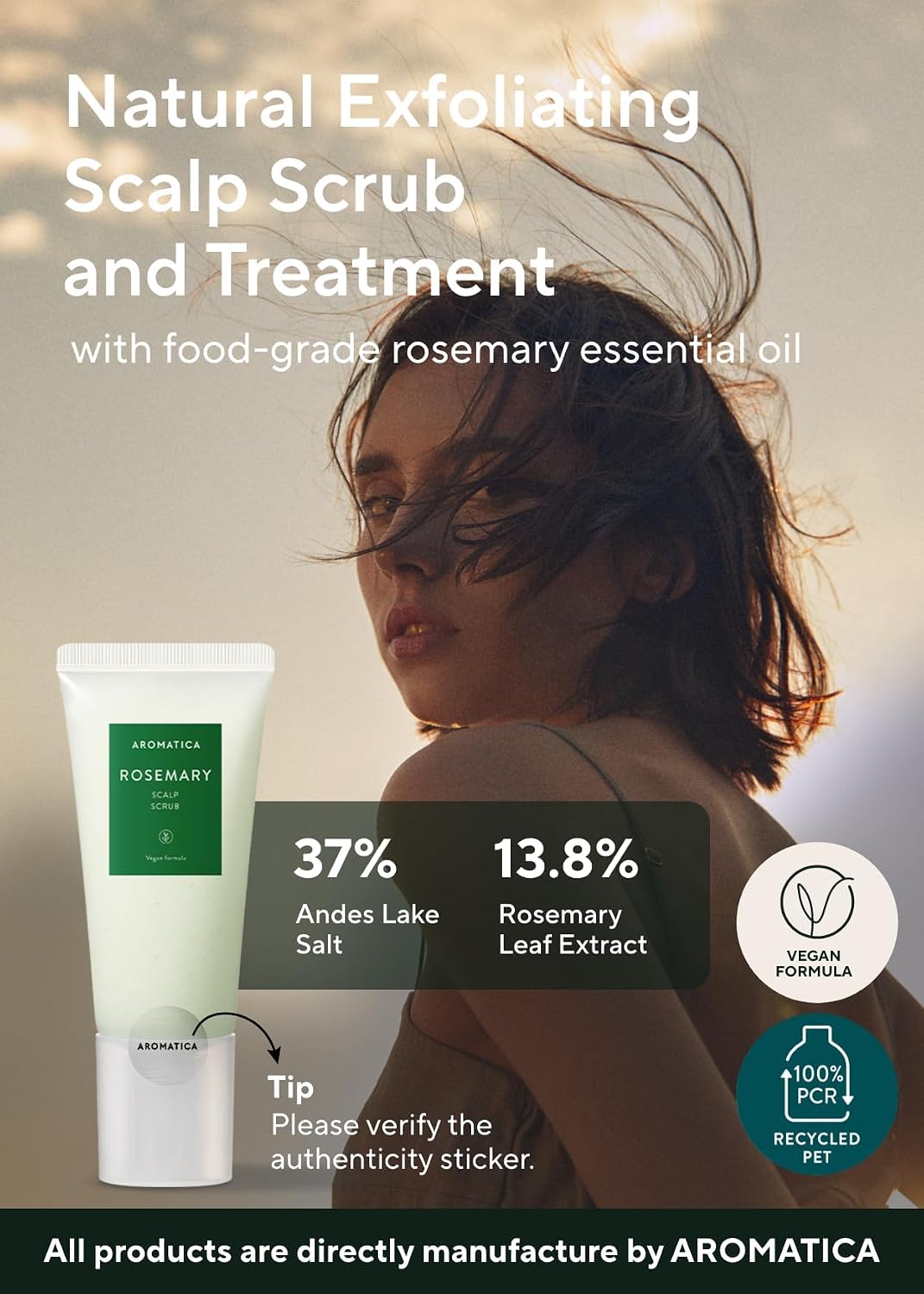 AROMATICA Rosemary Scalp Scrub 5.82oz / 165g