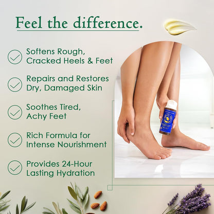 Dry Cracked Heel Repair Balm, Organic Foot Cream for Dry Feet & Callus