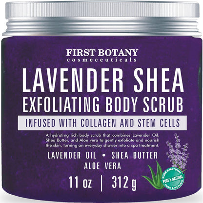 First Botany Body Scrub - Natural Exfoliating Salt Scrub & Body and Face Souffle helps with Moisturizing Skin, Acne, Cellulite, Dead Skin Scars, Wrinkles (Himalayan Salt)