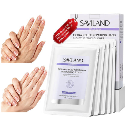 SAVILAND Hand Mask Shea Butter Aloe Honey For Dry Cracked Hands