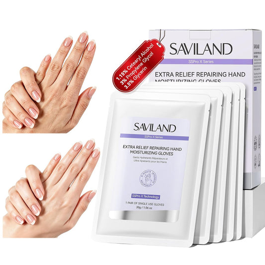 SAVILAND Hand Mask Shea Butter Aloe Honey For Dry Cracked Hands
