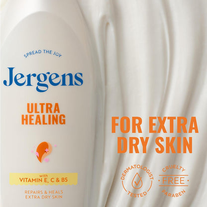 Jergens Ultra Healing Body Lotion, Moisturizer for Dry Skin, 1 fl oz, 24 pk