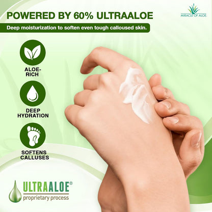 Miracle of Aloe - 8oz Foot Repair Cream + 1oz Hand Repair Cream