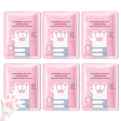 Hydrating Hand Masks, 6PCS Hand Mask Moisturizing Gloves for Men Women, Smooth Long Lasting Soft Exfoliating Hand Peeling Spa Mask Moisturizer Beauty Gift Set for Dry Cracked Rough Dull Hands（A)