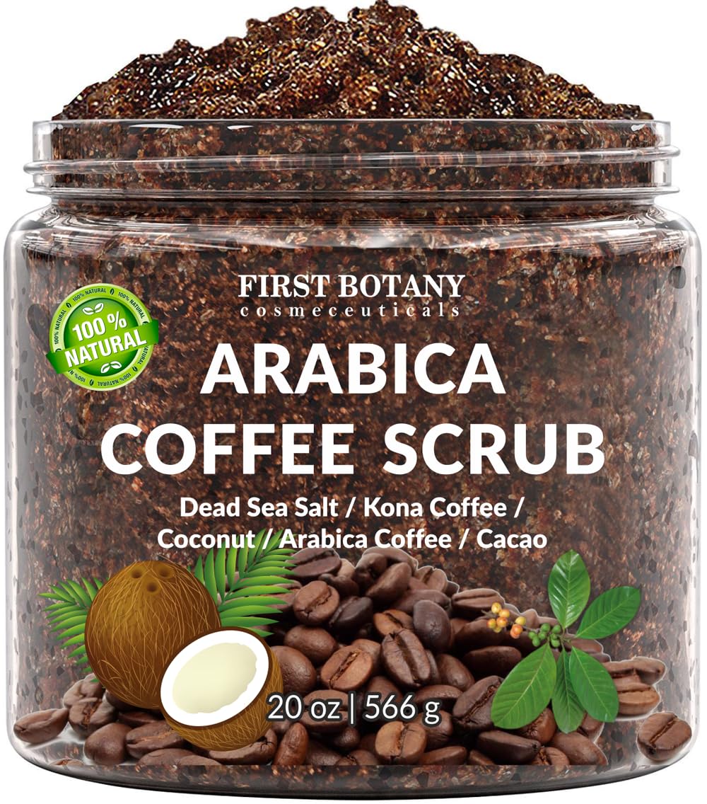 First Botany Body Scrub - Natural Exfoliating Salt Scrub & Body and Face Souffle helps with Moisturizing Skin, Acne, Cellulite, Dead Skin Scars, Wrinkles (Himalayan Salt)