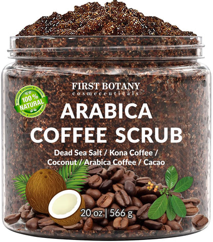 First Botany Body Scrub - Natural Exfoliating Salt Scrub & Body and Face Souffle helps with Moisturizing Skin, Acne, Cellulite, Dead Skin Scars, Wrinkles (Himalayan Salt)