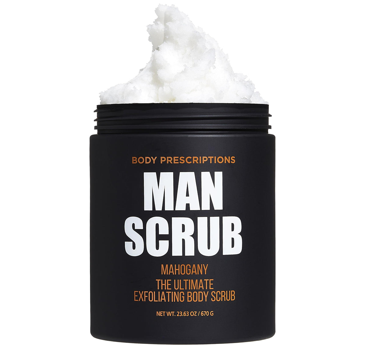 Body Prescriptions Men’s Exfoliating Body Scrub – Ultimate Skin Cleansing Wash in Jar with Twist-Top Lid, For All Skin Types, 21 Ounce (Pack of 1), Cedarwood