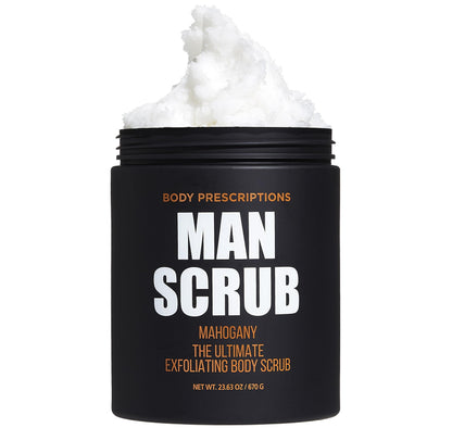 Body Prescriptions Men’s Exfoliating Body Scrub – Ultimate Skin Cleansing Wash in Jar with Twist-Top Lid, For All Skin Types, 21 Ounce (Pack of 1), Cedarwood