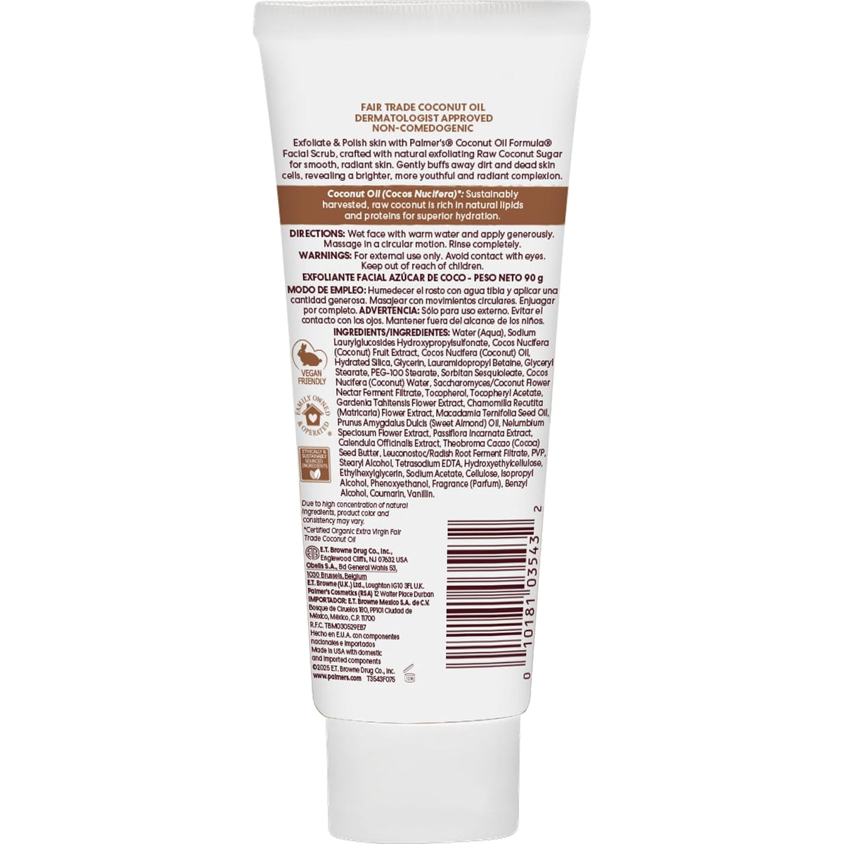 Palmer's Coconut Sugar Facial Scrub Exfoliator with Chamomile (3.17 Oz)