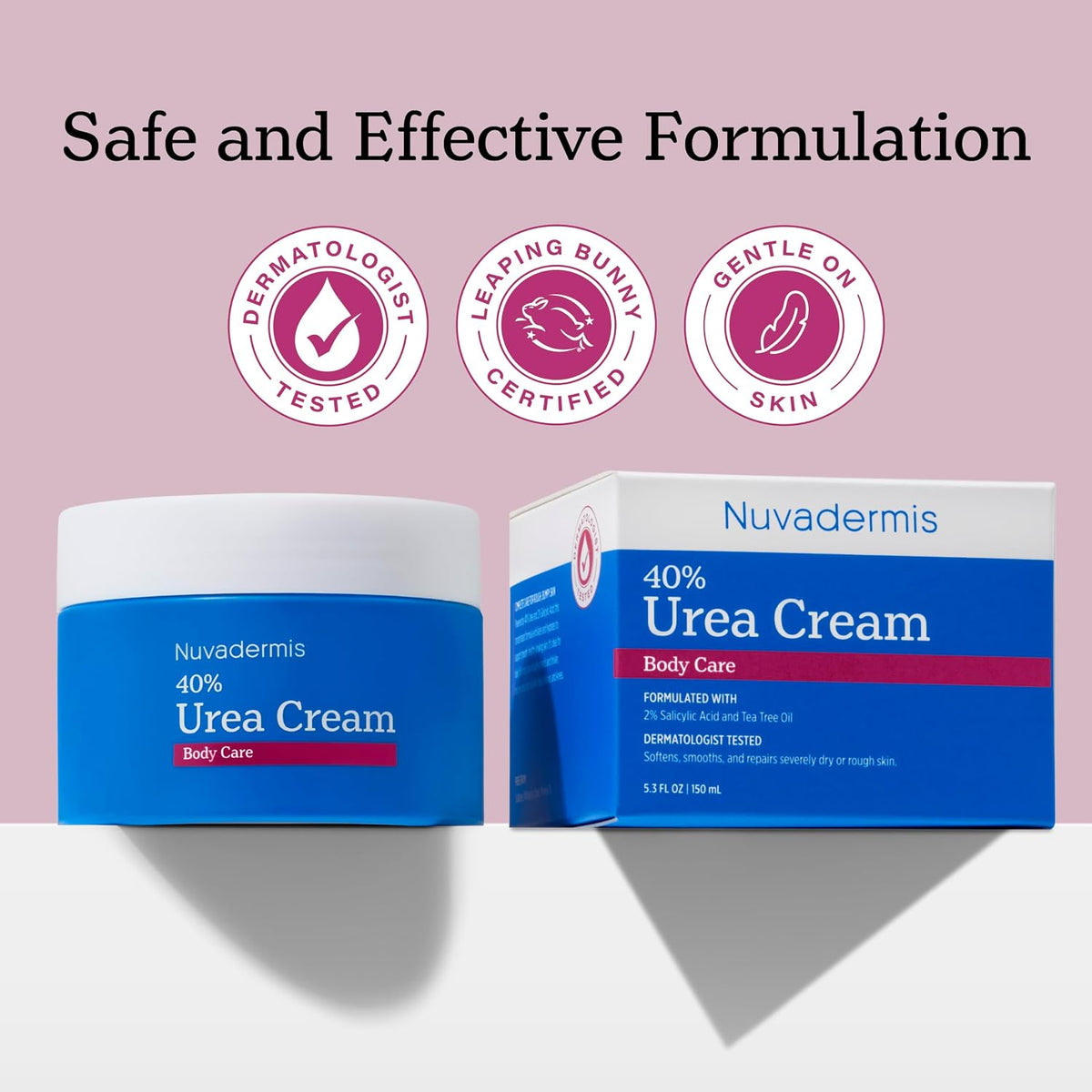 NUVADERMIS Urea Cream 40 Percent for Feet Maximum Strength, 5.3 oz