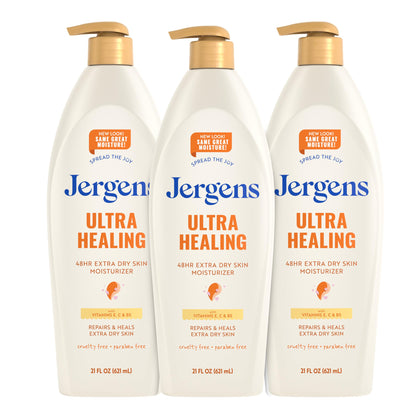 Jergens Ultra Healing Body Lotion, Moisturizer for Dry Skin, 1 fl oz, 24 pk