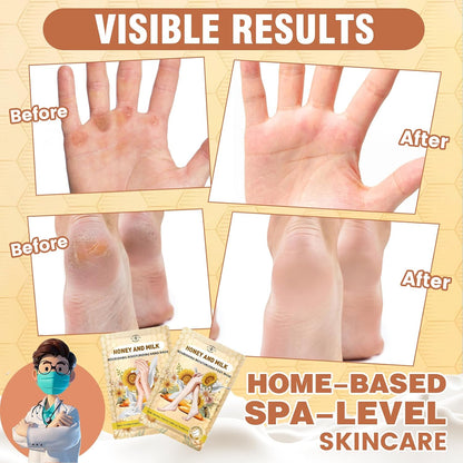 TEAWOO 18 Pairs Moisturizing Hand & Foot Masks for Dry Cracked Feet